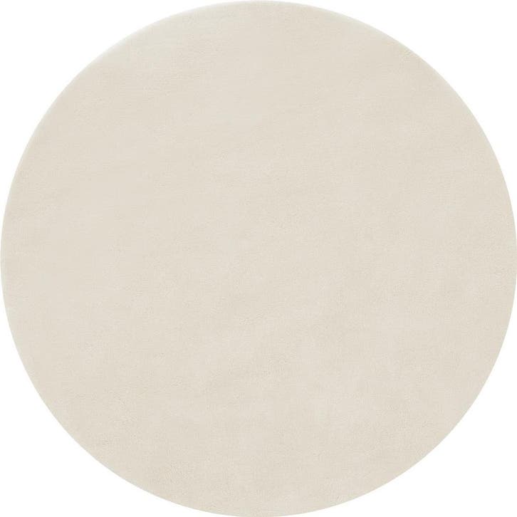 tectake Kortpolig vloerkleed Soft Zone - crème, Ø 120 cm, Maison & Meubles, Ameublement | Tapis & Moquettes, Envoi