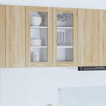 vidaXL Hangkast 2 st Sonoma Eik Bewerkt hout, Verzenden, Nieuw