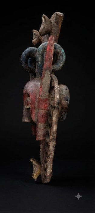 Prachtig groen masker - zoon - Igbo - Nigeria (Zonder