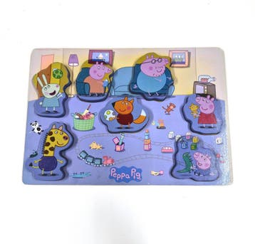 Houten Peppa Pig-puzzel met de familie Big, Verzenden, Nieuw