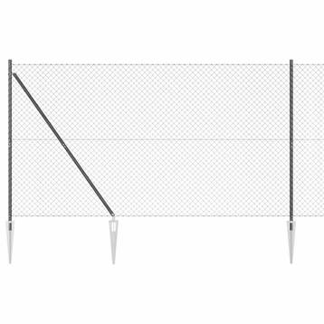 vidaXL gaashek met grondpennen 25 x 1,6 m PVC-Coated Staal, Jardin & Terrasse, Verzenden
