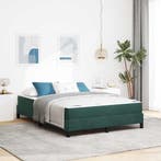 vidaXL Boxspring bed met matras Donkergroen 160 x 210 cm, Verzenden