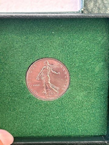 Frankrijk. 1/2 Franc 1965 Semeuse. Essai en Nickel (Zonder