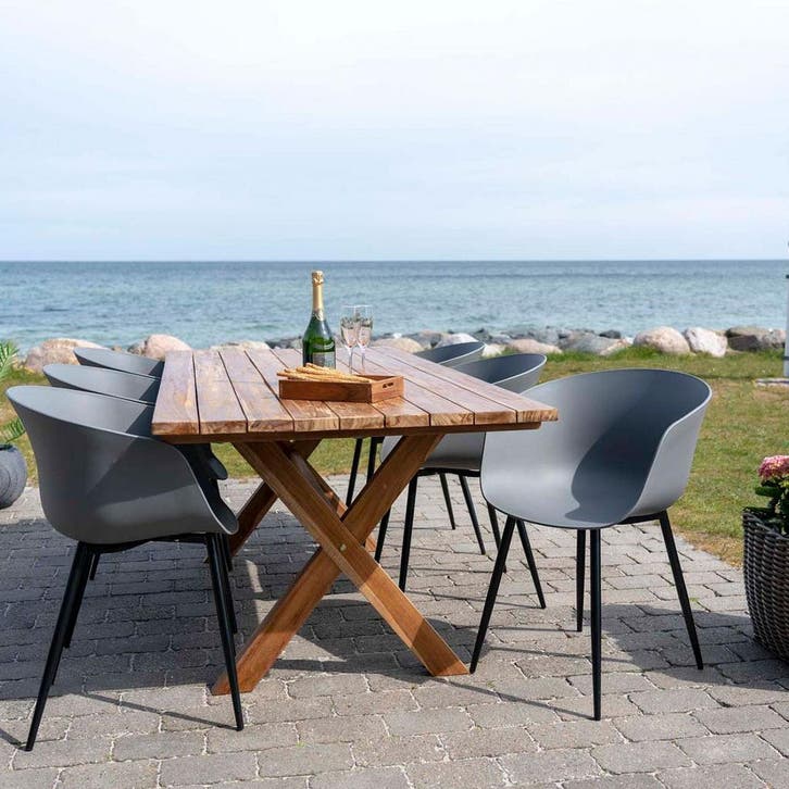Grijze tuin kuipstoel | Tuinstoel | Terrasstoel, Huis en Inrichting, Stoelen, Grijs, Eén, Nieuw, Kunststof, Verzenden