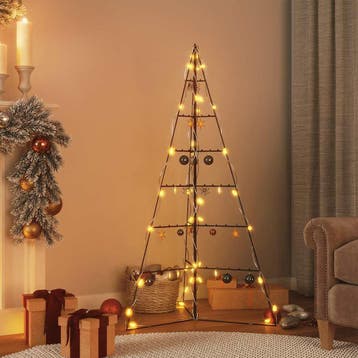 vidaXL Kerstdecoratie kerstboom 140 cm metaal zwart, Verzenden