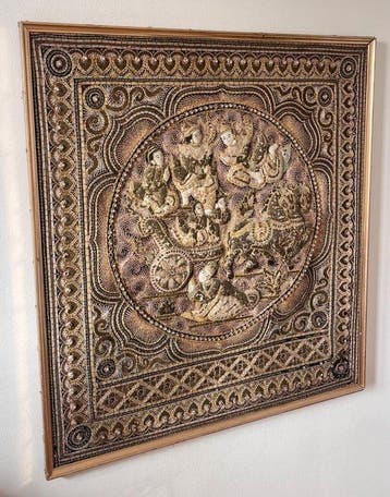 Wandtapijt - 95 cm - 95 cm - Kalaga-tapijt uit Birma 95x95