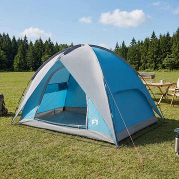 vidaXL Campingtent met waterdichte regenfly 4-persoons Blauw, Verzenden