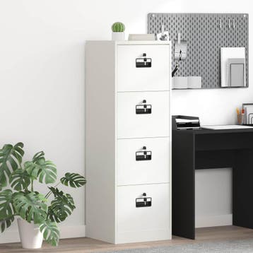 vidaXL Bestandkast met lade Wit 45,5 x 42 x 139 cm, Huis en Inrichting, Kasten | Overige, Verzenden, Nieuw