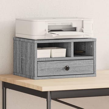 vidaXL Printerkastje 40x32x22,5 cm bewerkt hout grijs sonoma, Verzenden