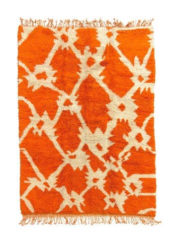 Tapis en laine orange berbère marocain de Mrirt - Tapis -, Maison & Meubles