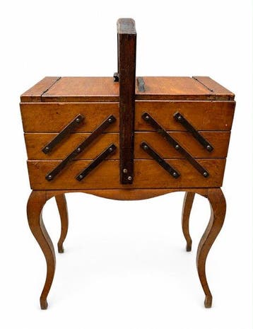 Boîte à couture - Bois - Vintage naaikist