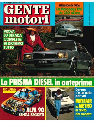1984 GENTE MOTORI MAGAZINE 07 ITALIAANS, Nieuw