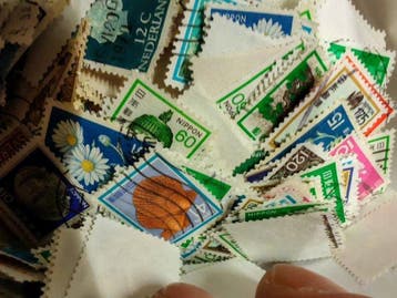 Wereld - Enorme partij afgeweekt wereld in doosjes, Gestempeld