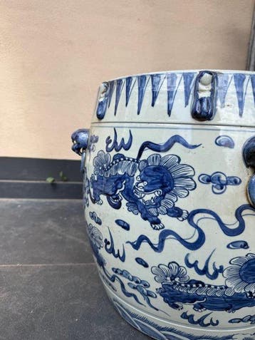 Pot de fleurs - Porcelaine - pot de fleurs chinois