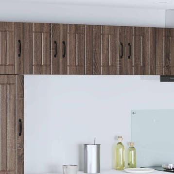 vidaXL Wandkast LUCCA 2 st Bruin eiken Bewerkt hout, Verzenden, Nieuw
