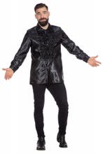 Disco Blouse Ruches Zwart, Verzenden