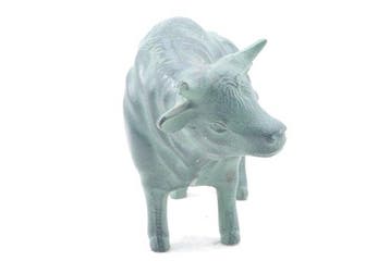 Vache ornée — objet dart en bronze - Japon - XXe siècle