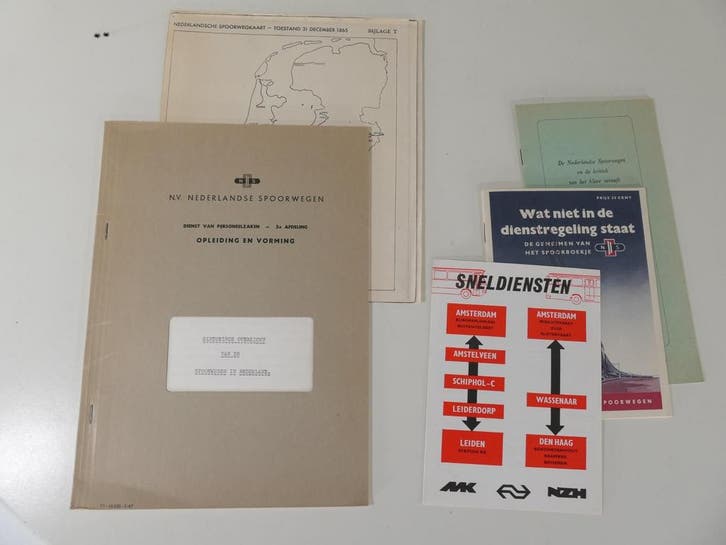 Verzameling van 5 originele documenten van de Nederlandse..., Boeken, Vervoer en Transport, Nieuw, Ophalen of Verzenden