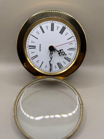 Klok - genfa - Vintage Messing, Glas - 1970-1980 - Maritieme, Antiek en Kunst