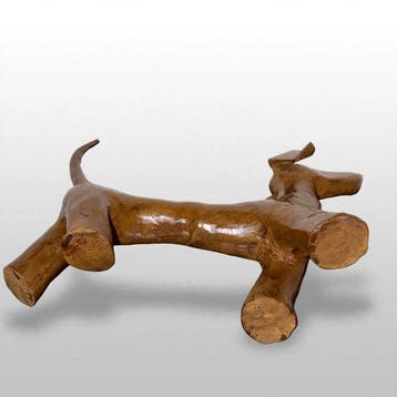 Abdoulaye Derme - Sculpture, Chien - 20 cm - Bronze