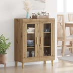vidaXL Dressoir Artisan Eiken 69,5 x 34 x 90 cm Bewerkt hout, Huis en Inrichting, Kasten | Dressoirs, Verzenden, Nieuw