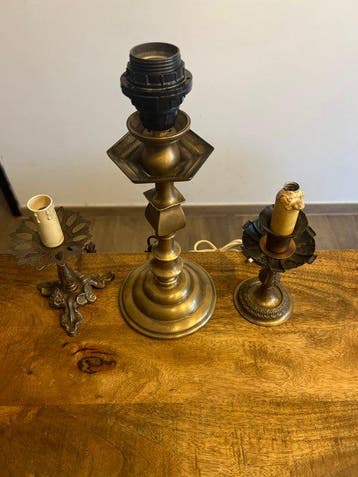 Lamp (3) - Messing, Brons
