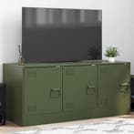 vidaXL Tv-meubel 99x39x44 cm staal olijfgroen, Verzenden, Nieuw