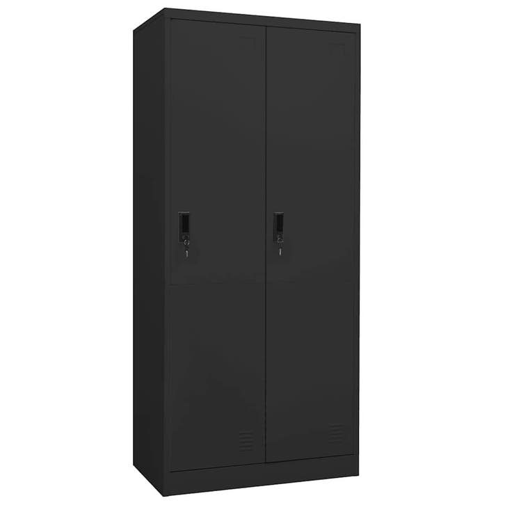 vidaXL Kledingkast 80x50x180 cm staal antracietkleurig, Huis en Inrichting, Kasten | Kleerkasten, Nieuw, Verzenden