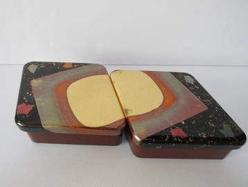 Doos - Hout - Set van 2 Japanse Kanazaw