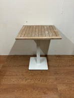 Gebruikte Terrastafel (75x75cm) - T1465- Vintage/Café, Huis en Inrichting, Tafels | Eettafels, Ophalen, Nieuw