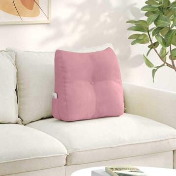 vidaXL Rugkussen Roze 45 x 24 x 50 cm Fluweel, Verzenden, Nieuw