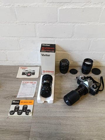 Pentax, Vivitar, Pallas MG en 5 lenzen Appareil photo