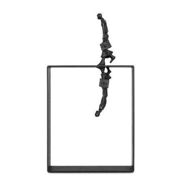 sculptuur, Abstract Handmade Iron Reflection Figure