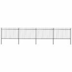 vidaXL Tuinhek met speerpunt staal 714,5x120 cm zwart, Tuin en Terras, Verzenden, Nieuw