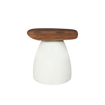 Salontafel Mangohout Sam 50 Houten Blad cm, Huis en Inrichting, Tafels | Salontafels, Verzenden, Nieuw, Industriële meubels, Overige vormen