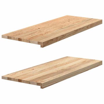 vidaXL Vensterbanken 2 st onbehandeld 100x40x2 cm massief, Doe-het-zelf en Bouw, Verzenden, Nieuw