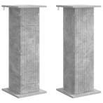 vidaXL Plantenstand 2 pcs Betongrijs 30,5 x 30 x 80,5 cm, Verzenden
