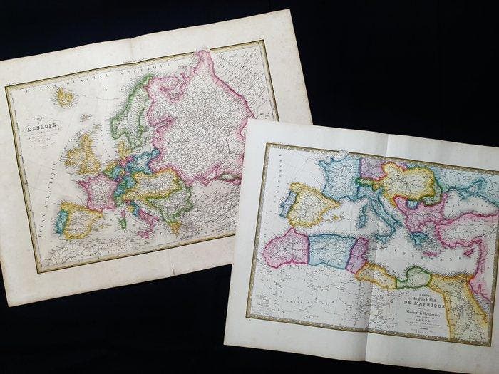 Europa - [LOT of 2] - Zuid-Europa / Europees Rijk; M. Pierre, Boeken, Atlassen en Landkaarten