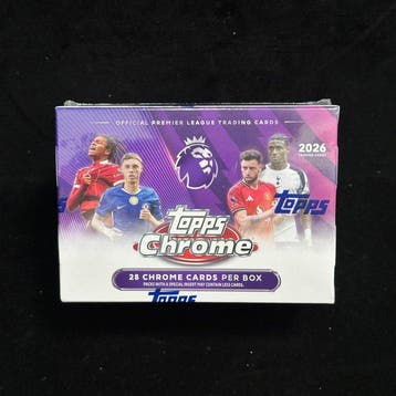 2026 Topps Chrome 2026 Premier League Blaster Box Emballage, Verzamelen, Nieuw