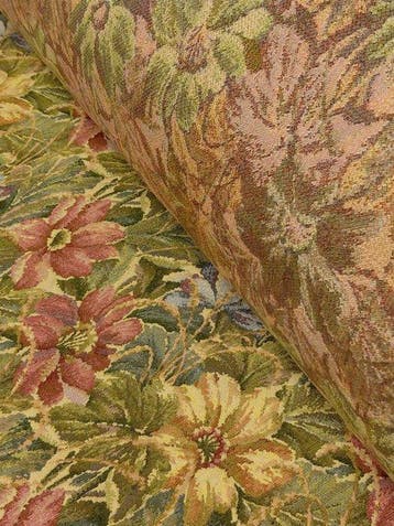 Tessuto gobelin floreale anni Settanta – storico Molteni -