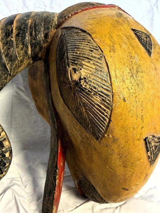 Replica Afrikaanse masker Ariete Baulè – Ivoorkust – Tweede, Antiek en Kunst, Kunst | Niet-Westerse kunst