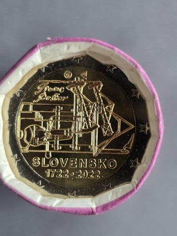 Slowakije. 2 Euro 2022 Steampower Engine (25 coins) in