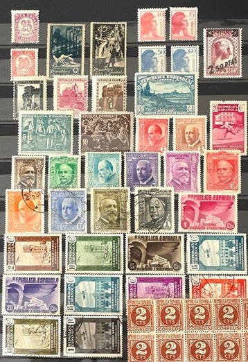 Spanje 1931/1938 - Tweede Republiek. Burgeroorlog. Een, Gestempeld