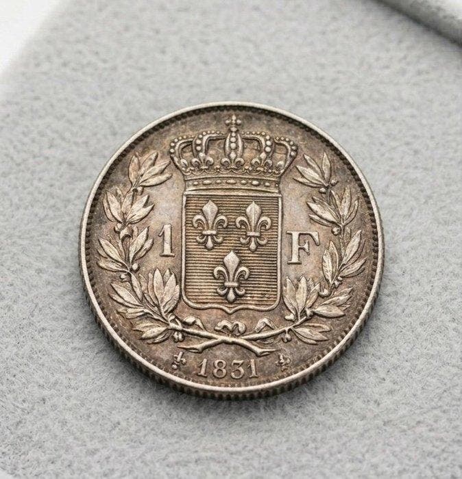 Frankrijk. Henri V (prétendant). 1 Franc 1831 (Zonder, Postzegels en Munten, Munten | Europa | Niet-Euromunten