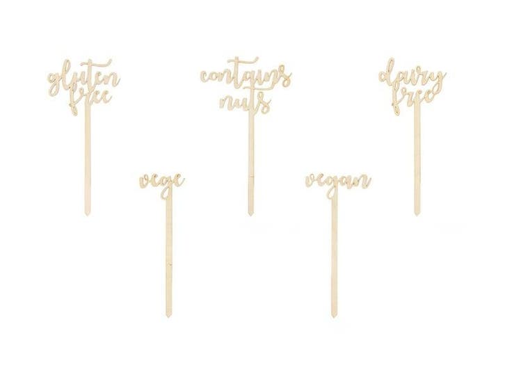 Taarttoppers Ingredienten 16cm 5st, Hobby & Loisirs créatifs, Articles de fête, Envoi