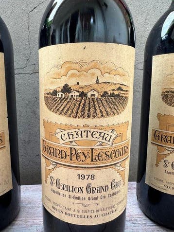 1978 Chateau Grand-Pey-Lescours - Saint-Émilion Grand Cru -, Verzamelen, Nieuw