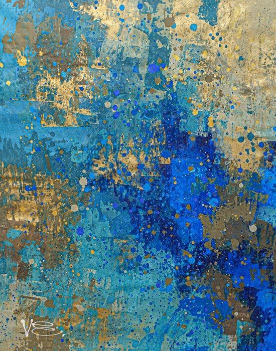 Violeta Endo - Behind Blue Eyes. XXL, Antiquités & Art, Art | Peinture | Moderne