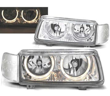Phares Pour Volkswagen Vw Passat 93-96 Angel Eyes Fond Chrom, Autos : Pièces & Accessoires, Verzenden