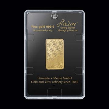 20 gram - Goud .999 - Heimerle + Meule - Verzegeld