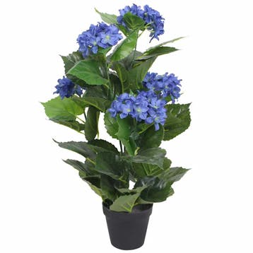 vidaXL Kunst hortensia plant met pot 60 cm blauw, Verzenden